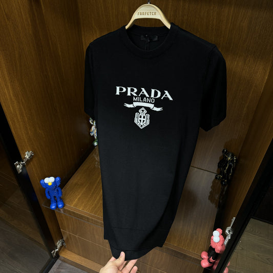 Prada Örme Triko T-Shirt Siyah (Kopya)