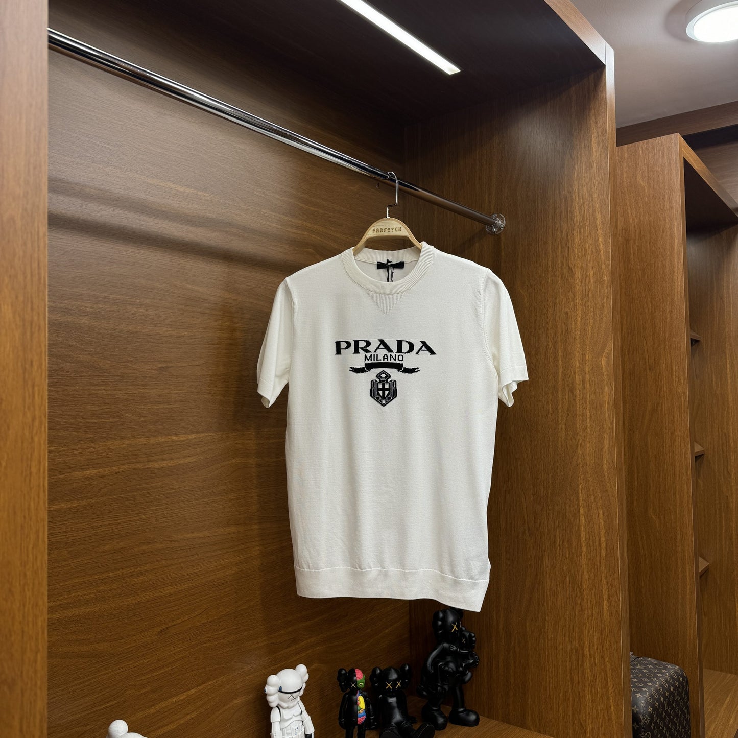 Prada Örme Triko T-Shirt Beyaz