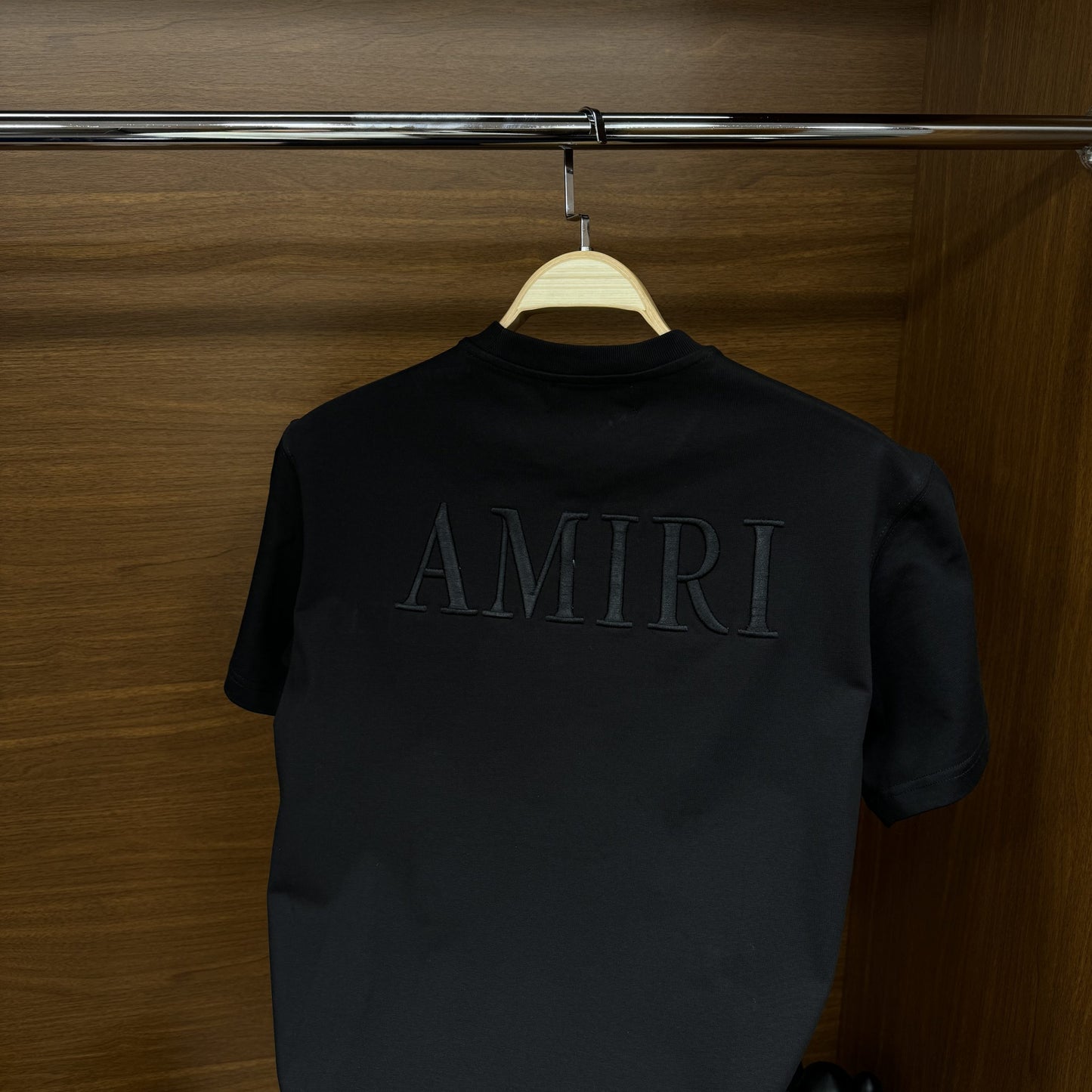 Amiri Nakış Detay Premium Tshirt Siyah