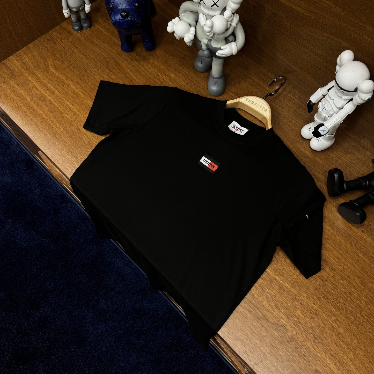 Tommy Hilfiger Nakış Logo Tshirt Siyah