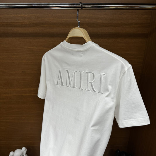 Amiri Nakış Detay Premium Tshirt Beyaz