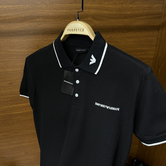 Emporio Armani Polo Yaka Tshirt Siyah