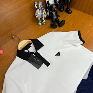 Prada Polo Yaka Tshirt Beyaz