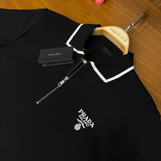 Prada Polo Yaka Tshirt Siyah