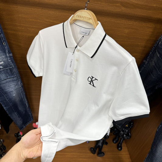 Calvin Klein Polo Yaka Tshirt Beyaz