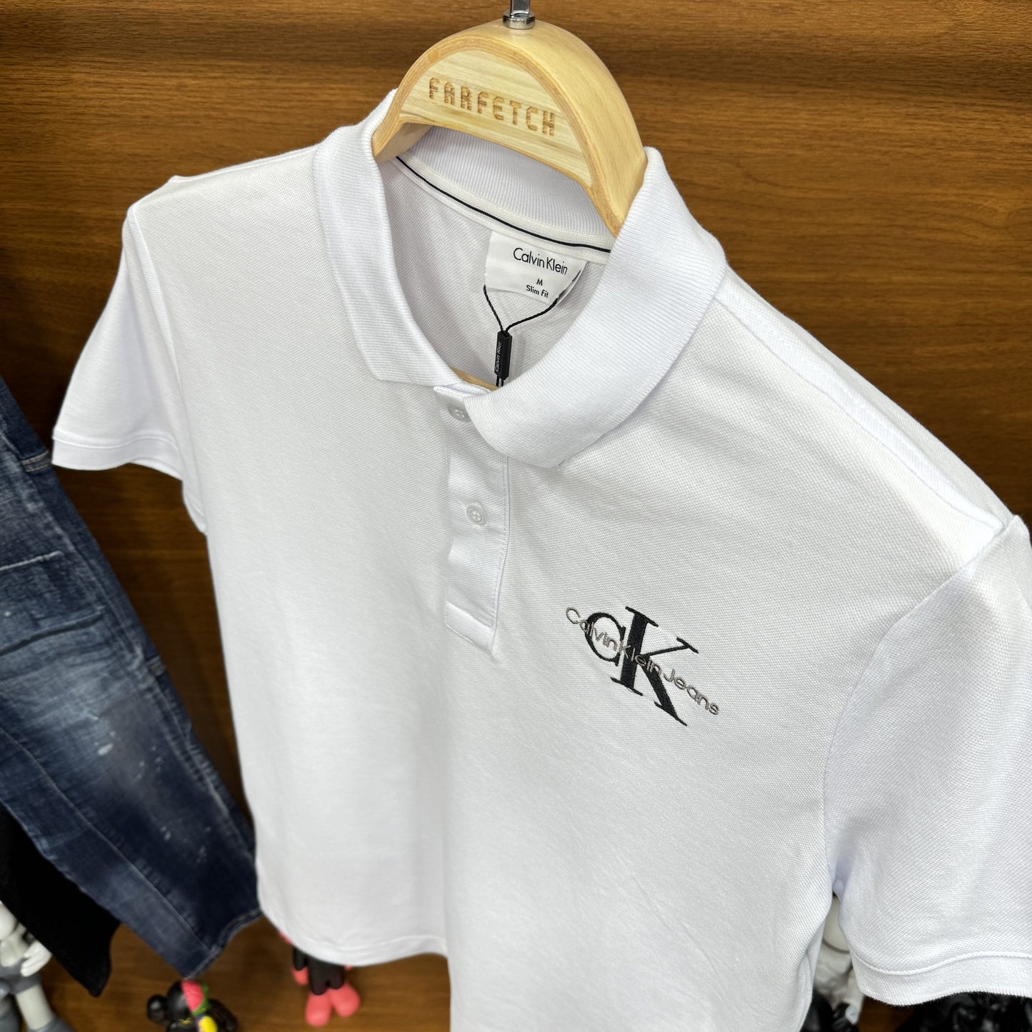 Calvin Klein Polo Yaka Tshirt Beyaz