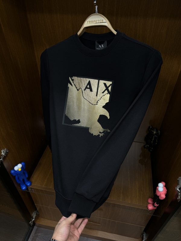 Armani Exchange Gold Sweatshirt Siyah