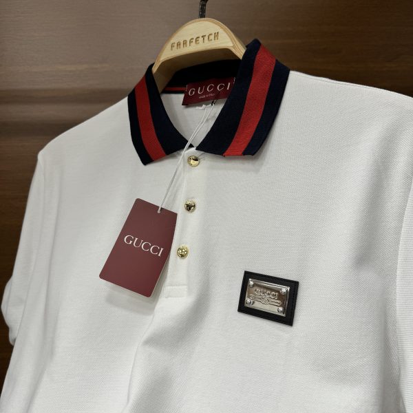 Gucci Polo Yaka Tshirt Beyaz - Görsel 6