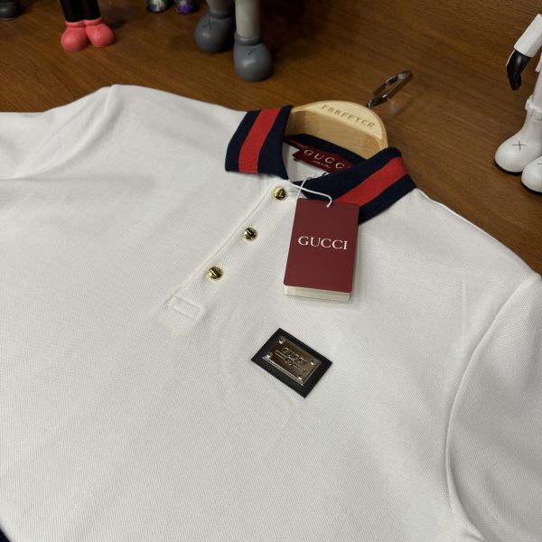 Gucci Polo Yaka Tshirt Beyaz - Görsel 2