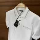 Balmain Silver Detay Polo Yaka Tshirt Beyaz