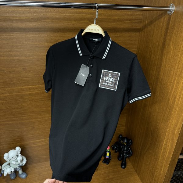 Fendi Polo Yaka Tshirt Siyah - Görsel 6