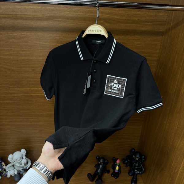 Fendi Polo Yaka Tshirt Siyah - Görsel 4