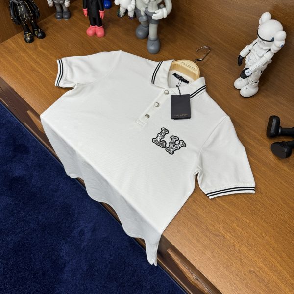 Louis Vuitton Polo Yaka Tshirt Beyaz - Görsel 4