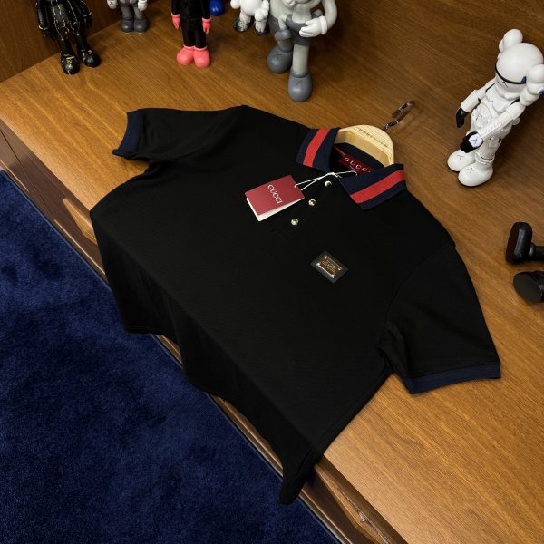 Gucci Polo Yaka Tshirt Siyah - Görsel 4