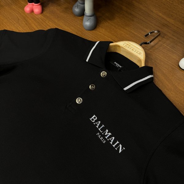 Balmain Polo Yaka Tshirt Siyah